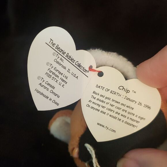 Vintage 1996 Ty Beanie Baby CHIP the Cat - Picture 6 of 8